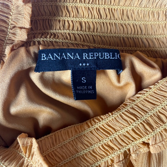 Banana Republic golden rod yellow Ruffle Sleeve Blouse - Picture 3 of 5